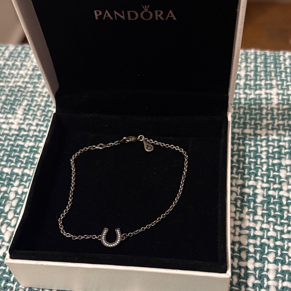 Pandora Silver Horseshoe Charm Bracelet